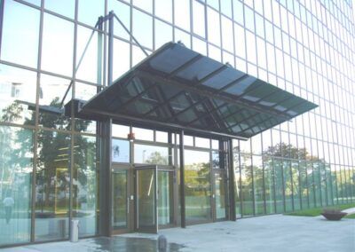 glasvordach pfosten riegel